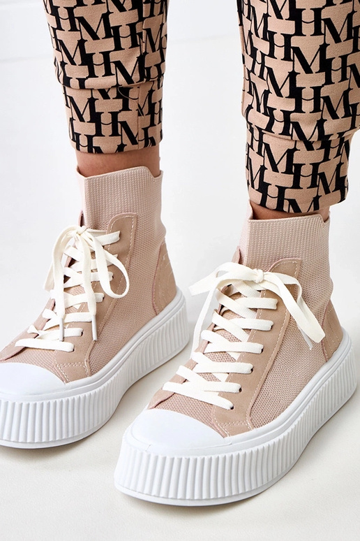 Perkins Rosa Slip-On Sneakers mit...