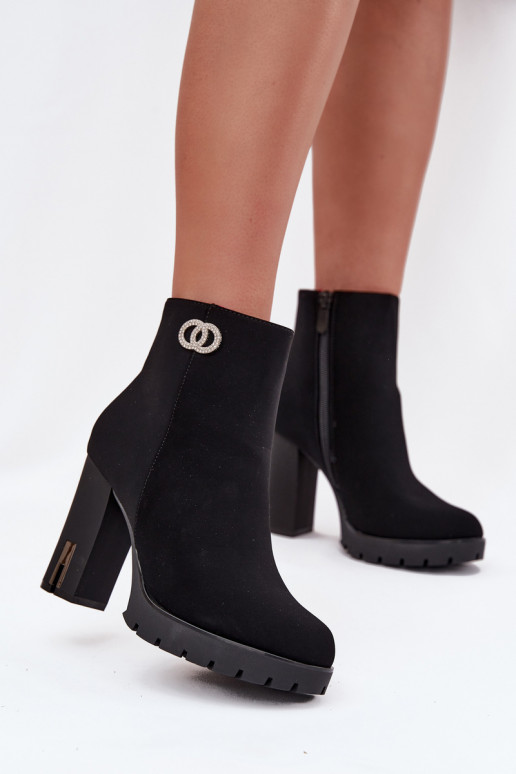 sich Zuarm laufen Damenstiefel Mit Dekorationen Detalem schZuarze Farbe Vessara