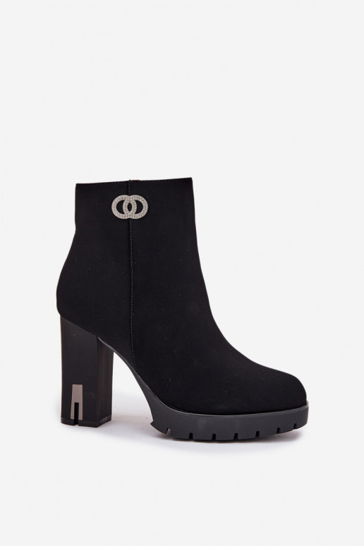 sich Zuarm laufen Damenstiefel Mit Dekorationen Detalem schZuarze Farbe Vessara