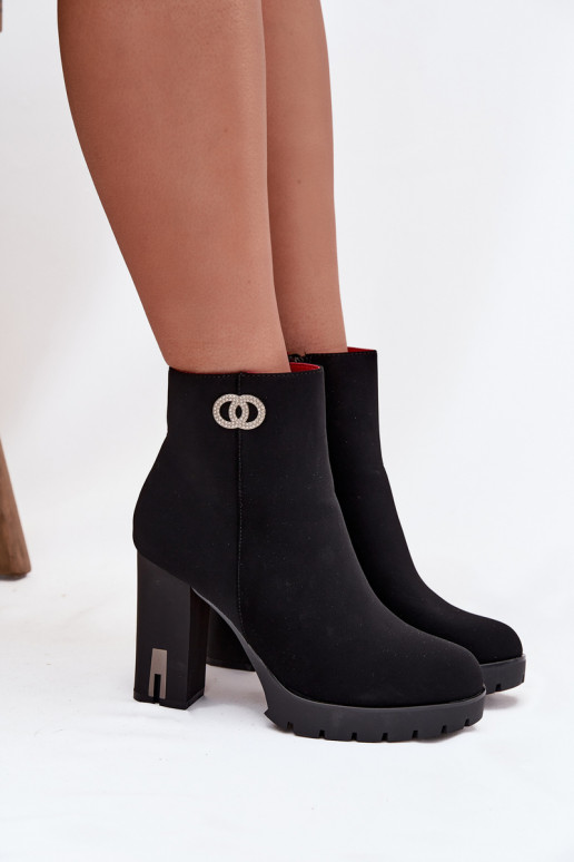 sich Zuarm laufen Damenstiefel Mit Dekorationen Detalem schZuarze Farbe Vessara