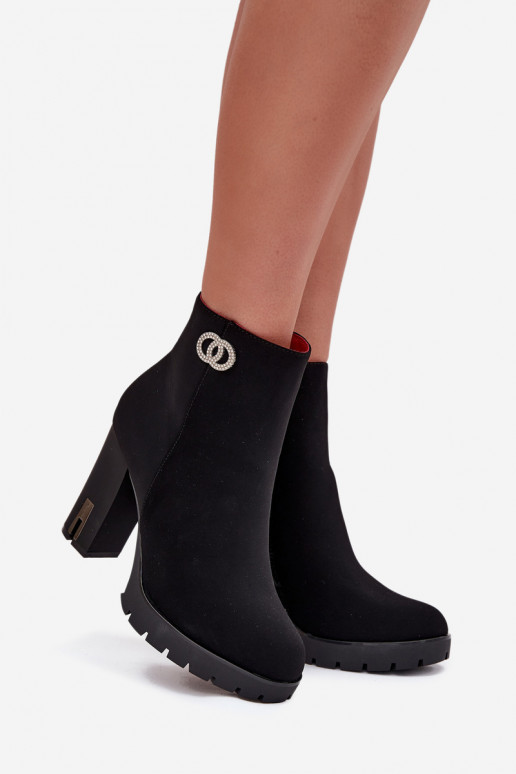 sich Zuarm laufen Damenstiefel Mit Dekorationen Detalem schZuarze Farbe Vessara