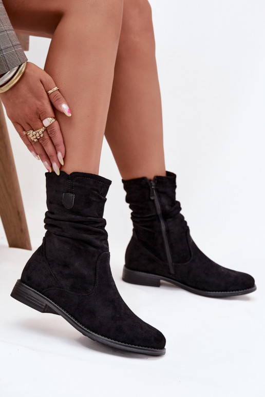 sich Zuarm laufen Damenstiefel Mit gekräuseltem Oberteil mit breiten Absätzen schZuarze Farbe Krisia sich Zuarm laufen Damenstiefel Mit gekräuseltem Oberteil mit breiten Absätzen schZuarze Farbe Krisia