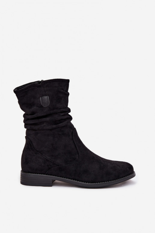 sich Zuarm laufen Damenstiefel Mit gekräuseltem Oberteil mit breiten Absätzen schZuarze Farbe Krisia sich Zuarm laufen Damenstiefel Mit gekräuseltem Oberteil mit breiten Absätzen schZuarze Farbe Krisia