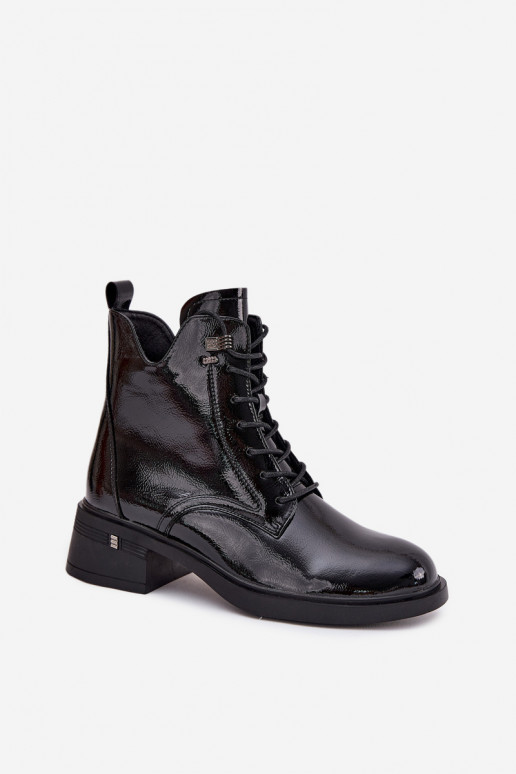 mit Lackeffekt sich Zuarm laufen Damenstiefel Klocke Vinceza 58602 schZuarze Farbe mit Lackeffekt sich Zuarm laufen Damenstiefel Klocke Vinceza 58602 schZuarze Farbe