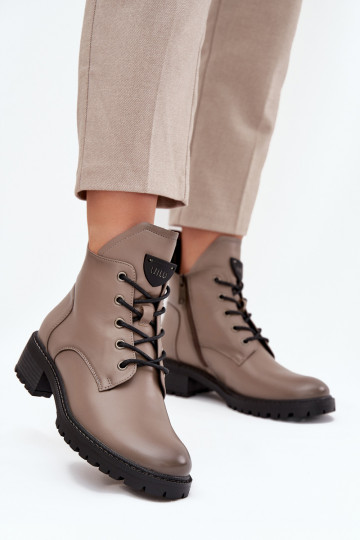 Wärmende Damen Stiefeletten Klocke Vinceza 58609, grau 2