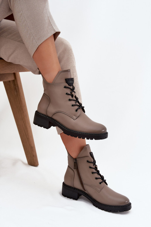 sich Zuarm laufen Damenstiefel Klocke Vinceza 58609 graue Farbe