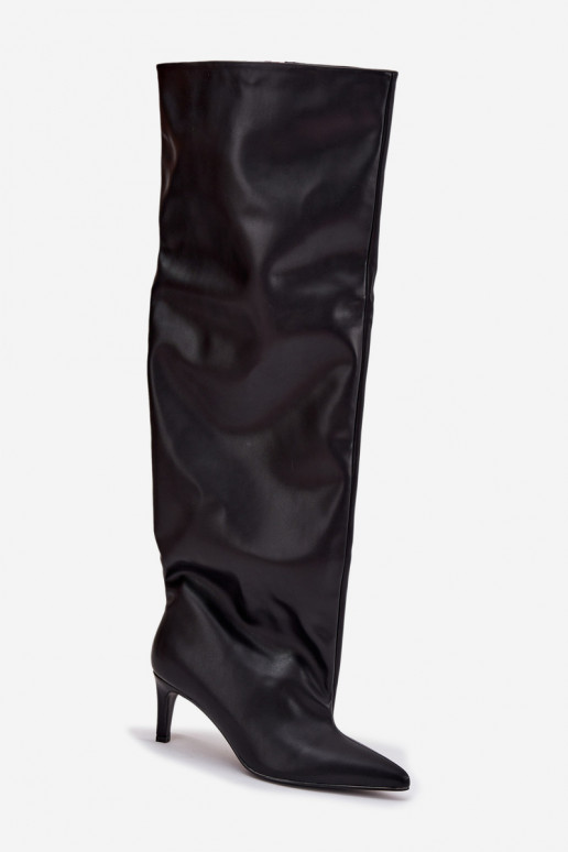 Damenstiefel mit dünnen Absätzen Ein überzeugendes Stilvollll schZuarze Farbe Es mussvilla