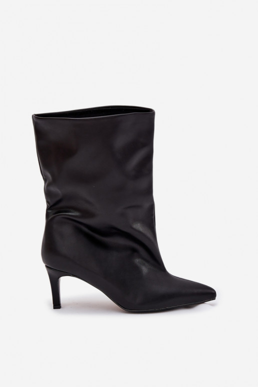 Ein überzeugendes Stilvollll Damenstiefel mit dünnen Absätzen schZuarze Farbe Solvienne