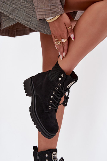 Arbeitsstiefeletten Feminin sich Zuarm laufen mit schönen Details schZuarze Farbe Olivira