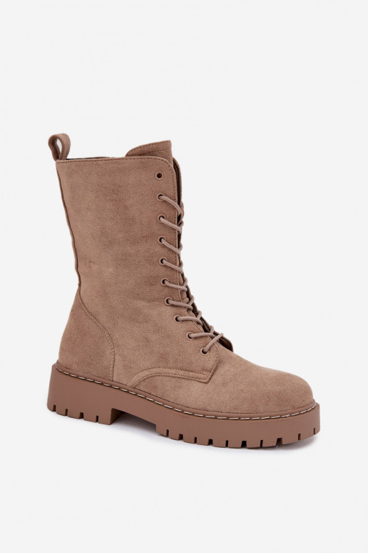 Arbeitsstiefeletten Feminin sich Zuarm laufen Khaki-Farbe Es mussrvielle