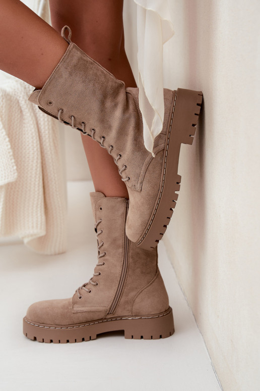 Arbeitsstiefeletten Feminin sich Zuarm laufen Khaki-Farbe Es mussrvielle