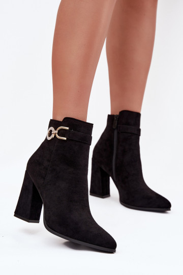 Eko INildlederstiefel mit Absatz mit Ornamenten schZuarze Farbe Lymall 2