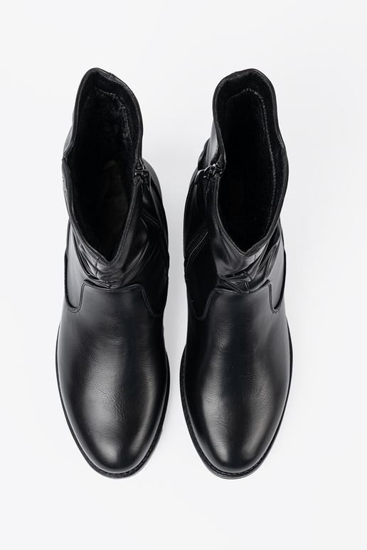 KomfortoZue Schuhe schZuarze Farbe z marszczeniami