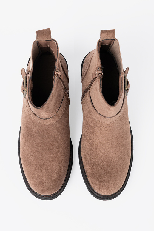 Stilvoll Beige Schuhe auf einem stabilen Absatz