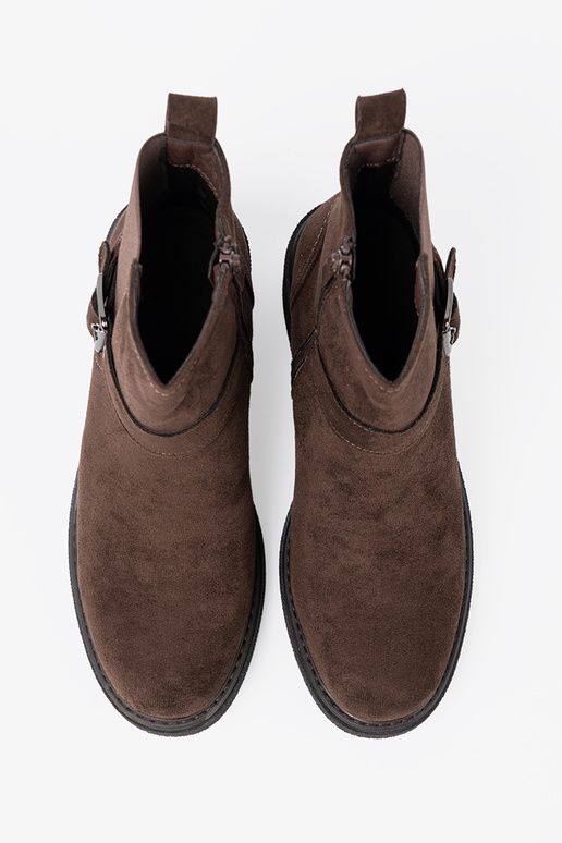 Stilvoll braune Farbe Schuhe auf einem stabilen Absatz