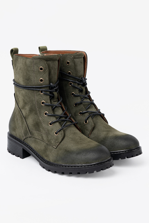 Khaki-Farbe-Farbe hohe Reitstiefel z niskim obcasem Khaki-Farbe-Farbe hohe Reitstiefel z niskim obcasem