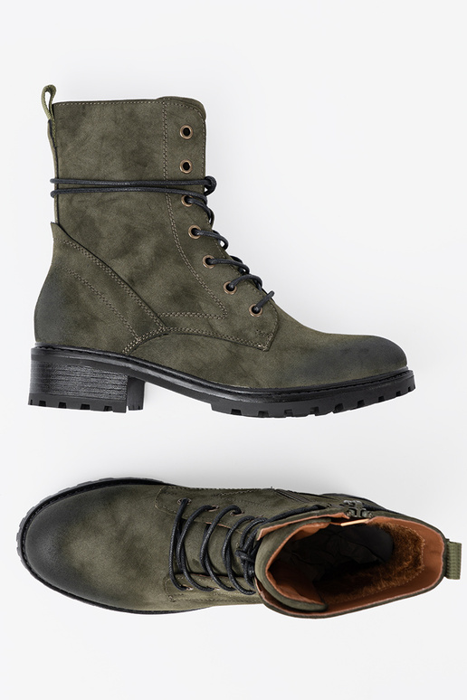 Khaki-Farbe-Farbe hohe Reitstiefel z niskim obcasem Khaki-Farbe-Farbe hohe Reitstiefel z niskim obcasem