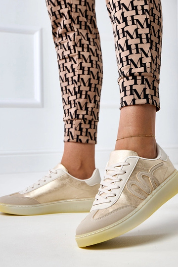 Sandfarbene Sneakers mit... 2