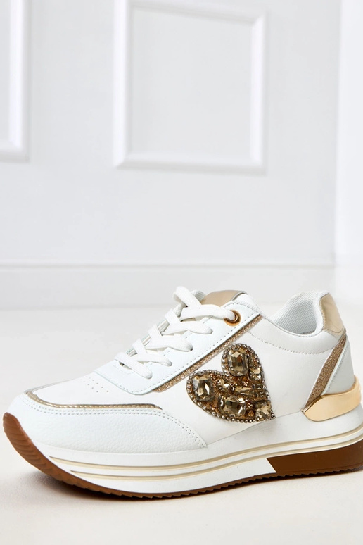 Weiße Sneakers mit Plattform,... Weiße Sneakers mit Plattform,...