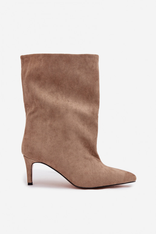 Ein überzeugendes Stilvollll Damenstiefel mit dünnen Absätzen Beige Solvienne
