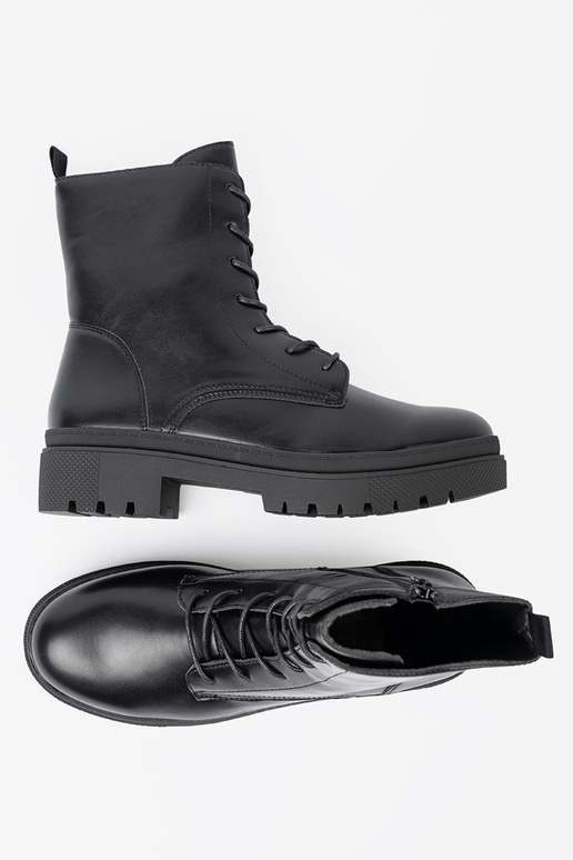 Damen schwarze Schnürschuhe