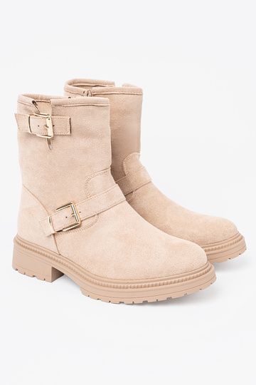 Stilvoll jsnoBeige Schuhe mit dekorativen Schnallen