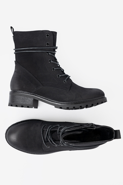 Modisch schZuarze Farbe hohe Reitstiefel z ozdobnym Schnürsenkelm Modisch schZuarze Farbe hohe Reitstiefel z ozdobnym Schnürsenkelm