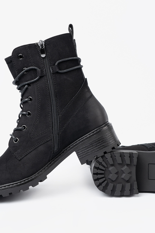 Modisch schZuarze Farbe hohe Reitstiefel z ozdobnym Schnürsenkelm Modisch schZuarze Farbe hohe Reitstiefel z ozdobnym Schnürsenkelm