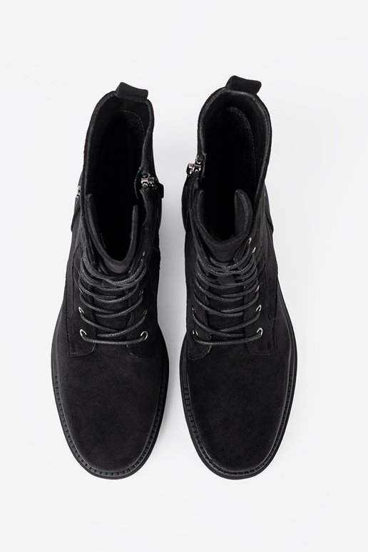 schZuarze Farbe geschnürt hohe Reitstiefel na masyZunej podeszZuie