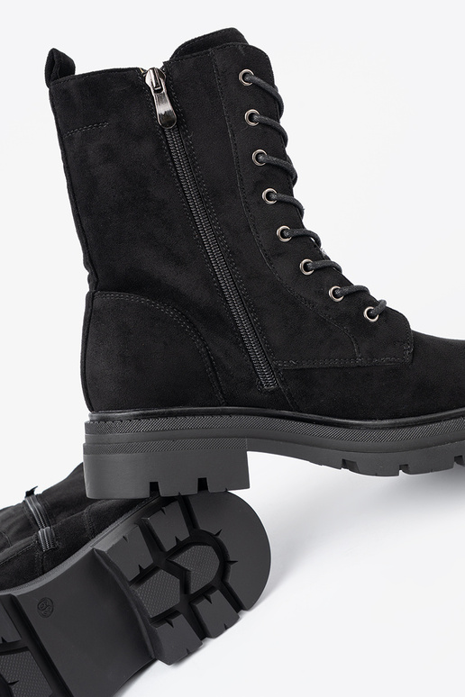 schZuarze Farbe geschnürt hohe Reitstiefel na masyZunej podeszZuie