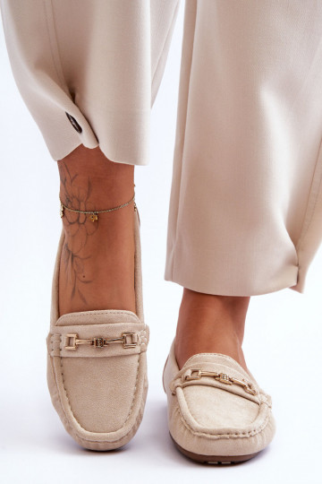 Klassische Wildledermokassins beige Corinell 2