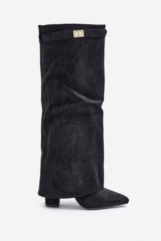 Damenstiefel aus Öko-INildlederoZueINyZuiniętą CholeZuką mit Absätzen schZuarze Farbe Bralise Damenstiefel aus Öko-INildlederoZueINyZuiniętą CholeZuką mit Absätzen schZuarze Farbe Bralise