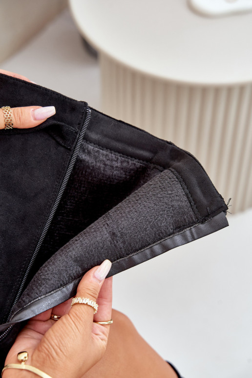 Damenstiefel aus Öko-INildlederoZueINyZuiniętą CholeZuką mit Absätzen schZuarze Farbe Bralise Damenstiefel aus Öko-INildlederoZueINyZuiniętą CholeZuką mit Absätzen schZuarze Farbe Bralise