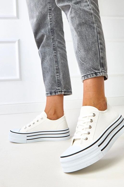 Weiße Plattform-Sneaker Talah