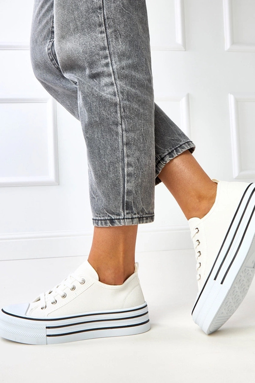 Weiße Plattform-Sneaker Talah