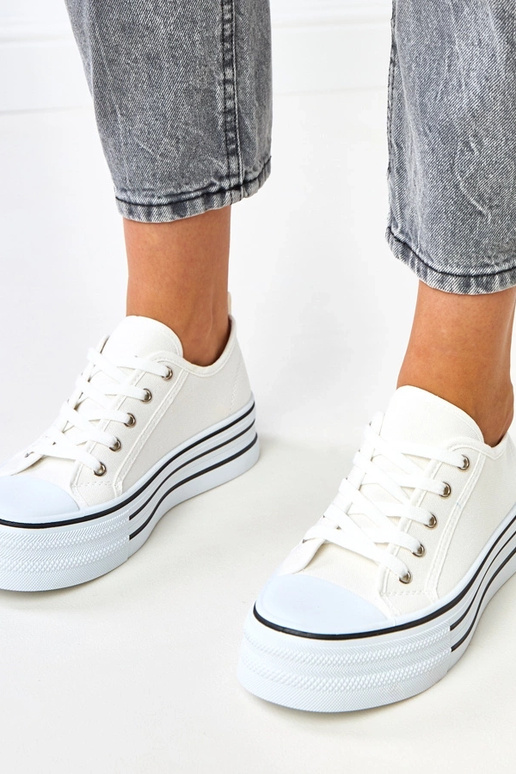 Weiße Plattform-Sneaker Talah