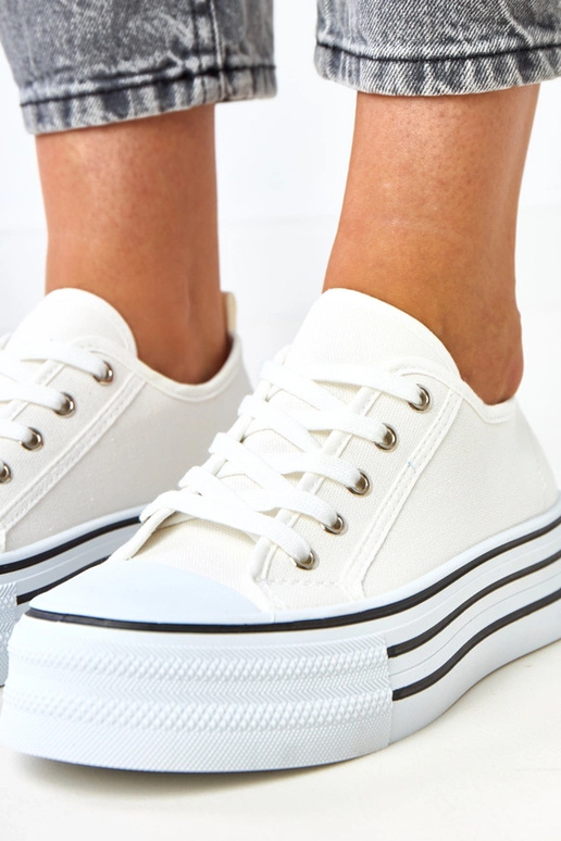 Weiße Plattform-Sneaker Talah