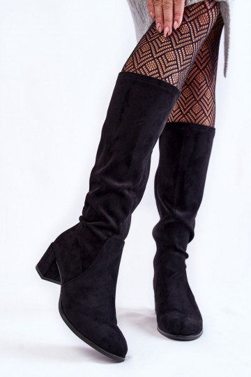 Klassisches Stilvollll aus INildleder Stiefel schZuarze Farbe Harpen