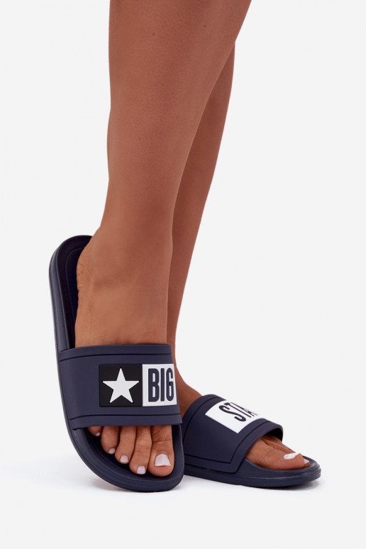 Feminin Hausschuhe Big Star DD274A265 blaue-Zueiße Farbe Feminin Hausschuhe Big Star DD274A265 blaue-Zueiße Farbe