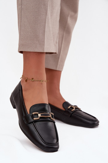 Damenmokassins mit Ornamenten in Schwarz "Priscelle" 2
