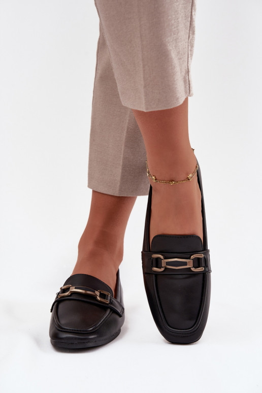 Schuhe Mokassins Feminin mit Ornamenten schZuarze Farbe Priscelle Schuhe Mokassins Feminin mit Ornamenten schZuarze Farbe Priscelle