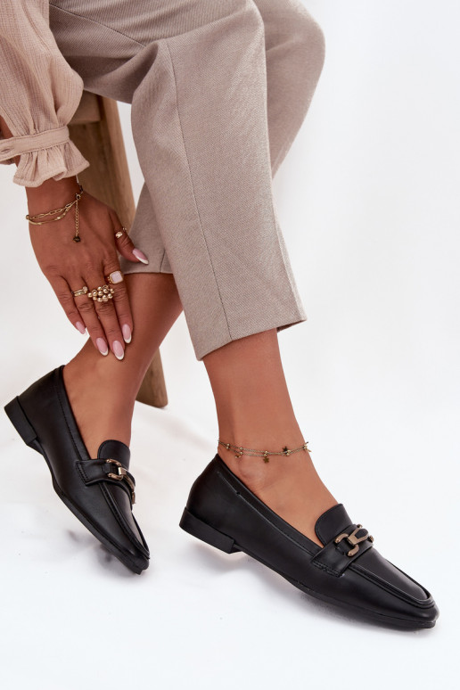 Schuhe Mokassins Feminin mit Ornamenten schZuarze Farbe Priscelle Schuhe Mokassins Feminin mit Ornamenten schZuarze Farbe Priscelle