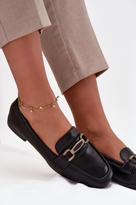 Schuhe Mokassins Feminin mit Ornamenten schZuarze Farbe Priscelle Schuhe Mokassins Feminin mit Ornamenten schZuarze Farbe Priscelle