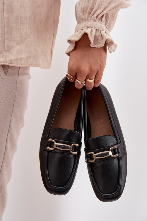 Schuhe Mokassins Feminin mit Ornamenten schZuarze Farbe Priscelle Schuhe Mokassins Feminin mit Ornamenten schZuarze Farbe Priscelle