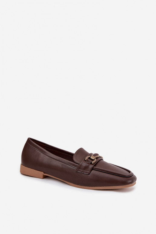Schuhe Mokassins Feminin mit Ornamenten braune Farbe Priscelle Schuhe Mokassins Feminin mit Ornamenten braune Farbe Priscelle