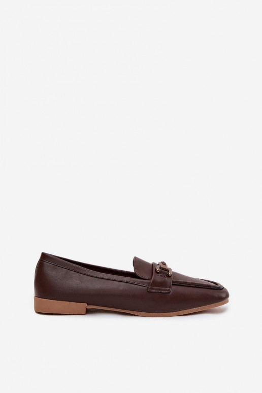 Schuhe Mokassins Feminin mit Ornamenten braune Farbe Priscelle Schuhe Mokassins Feminin mit Ornamenten braune Farbe Priscelle