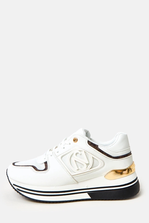 Schwarz-weiße Sneakers auf Plattform... Schwarz-weiße Sneakers auf Plattform...