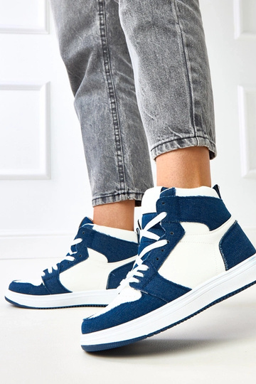 Hohe Sneakers über dem Knöchel mit dunklem Denim-Motiv "Kasna" 2