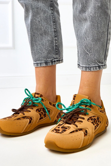 Leopardenmuster Sportschuhe mit doppelten Schnürsenkeln Casey