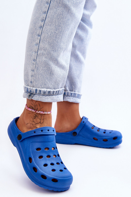 Feminin Hausschuhe blaue Farbe Schaumstoffkrokodile EVA Feminin Hausschuhe blaue Farbe Schaumstoffkrokodile EVA